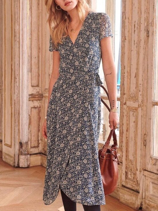 Sezane Dresses & Skirts - Sezane Wrap Dress size 38 medium